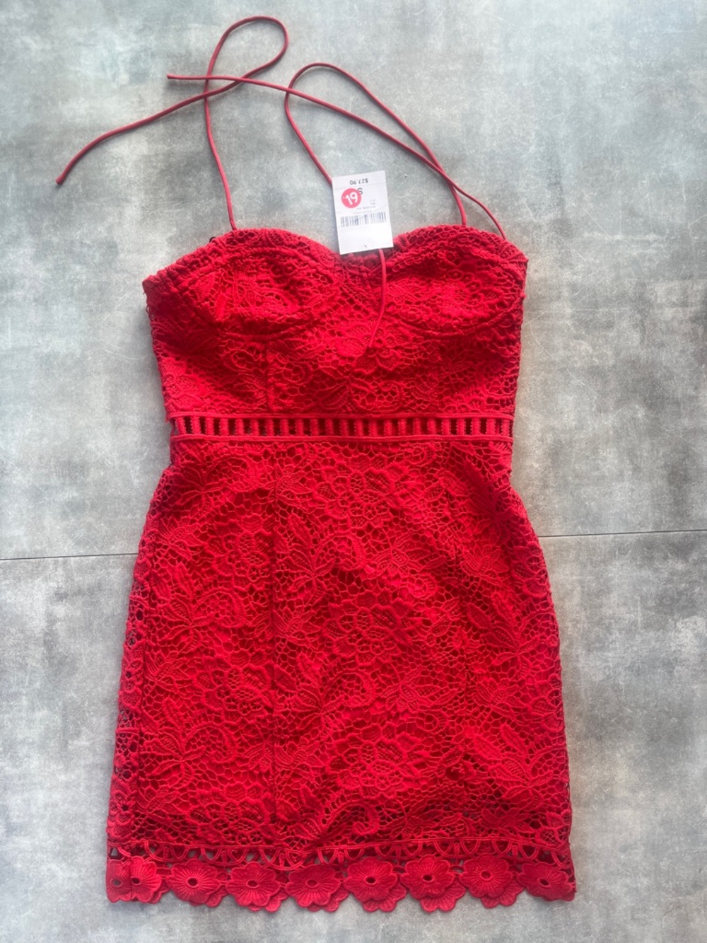 Forever 21 Red Lace Mini Dress